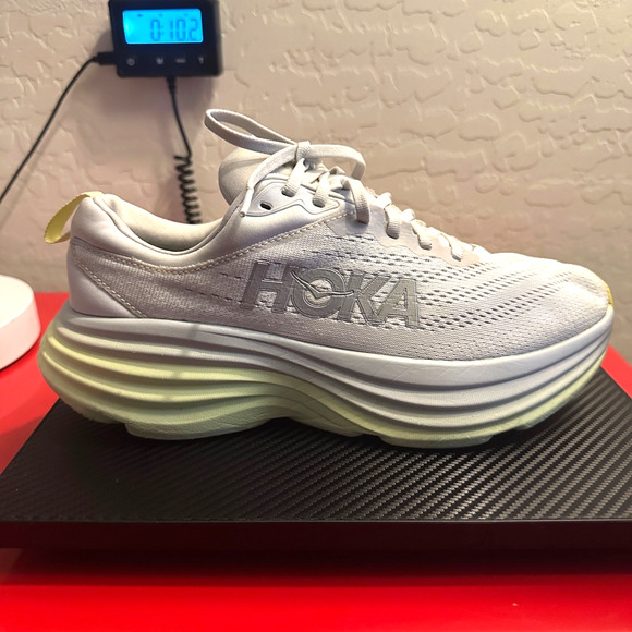 hoka one one bondi 8 nimbus cloud/luminary green women’s size 8b - Picture 3 of 11
